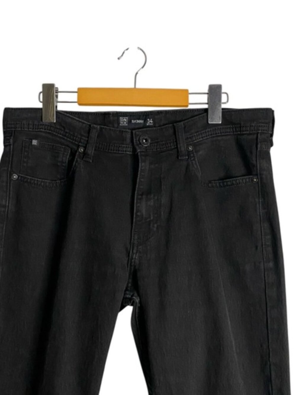 DNMX Men's Black Casual Skinny Denim Jeans - Picture 2 of 7